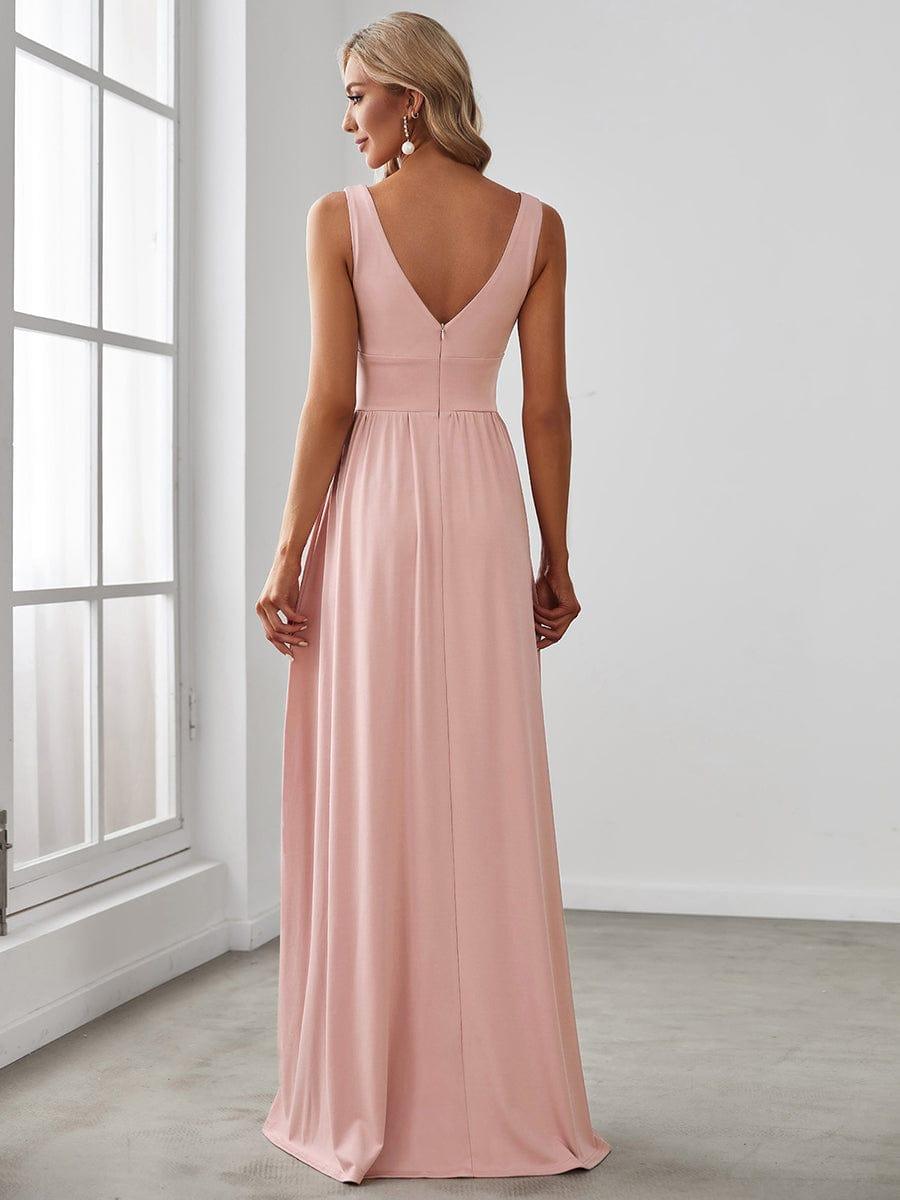 Mariella | Empire Waist V-Neck Sleeveless Maxi Dress