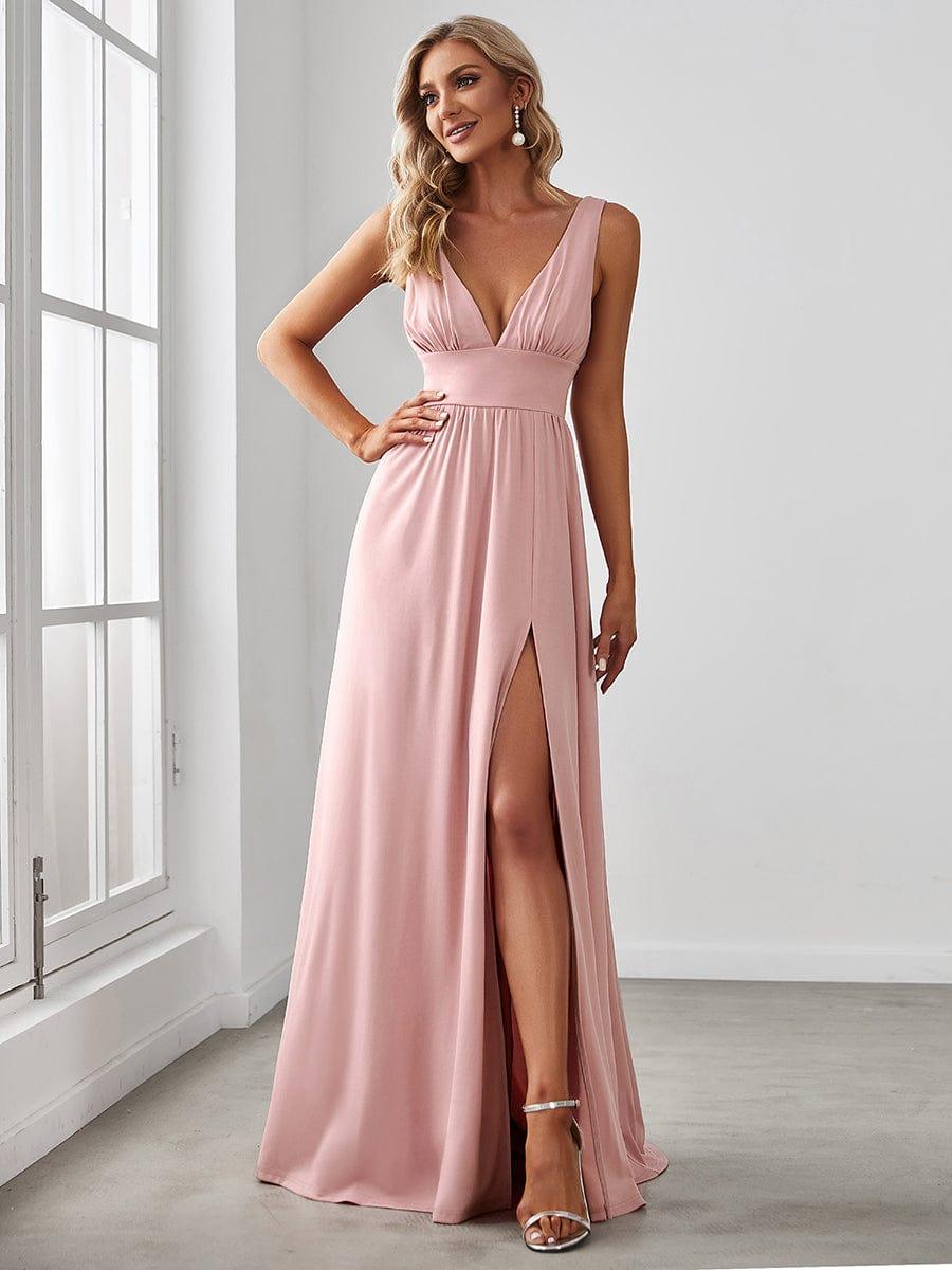 Mariella | Empire Waist V-Neck Sleeveless Maxi Dress