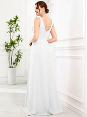 Mariella | Empire Waist V-Neck Sleeveless Maxi Dress