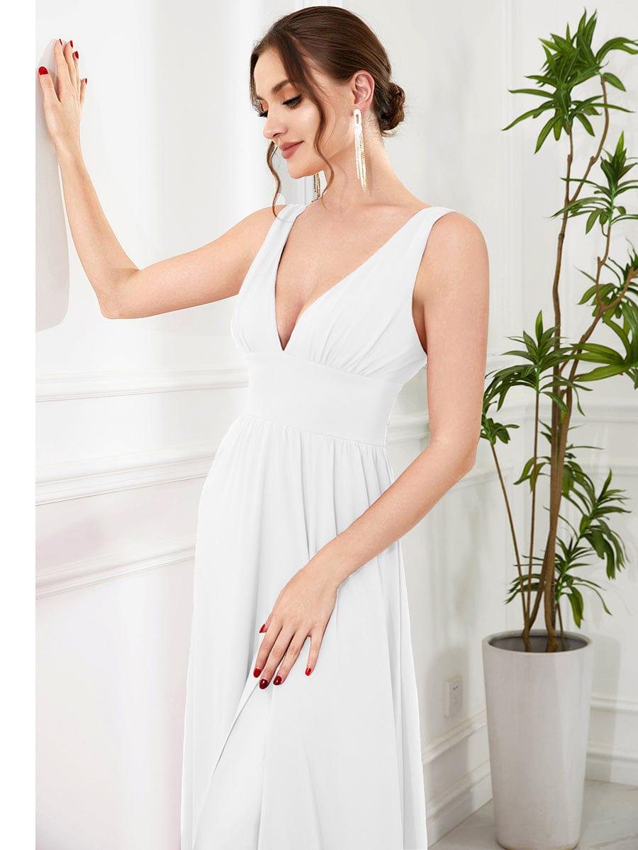 Mariella | Empire Waist V-Neck Sleeveless Maxi Dress