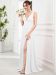 Mariella | Empire Waist V-Neck Sleeveless Maxi Dress