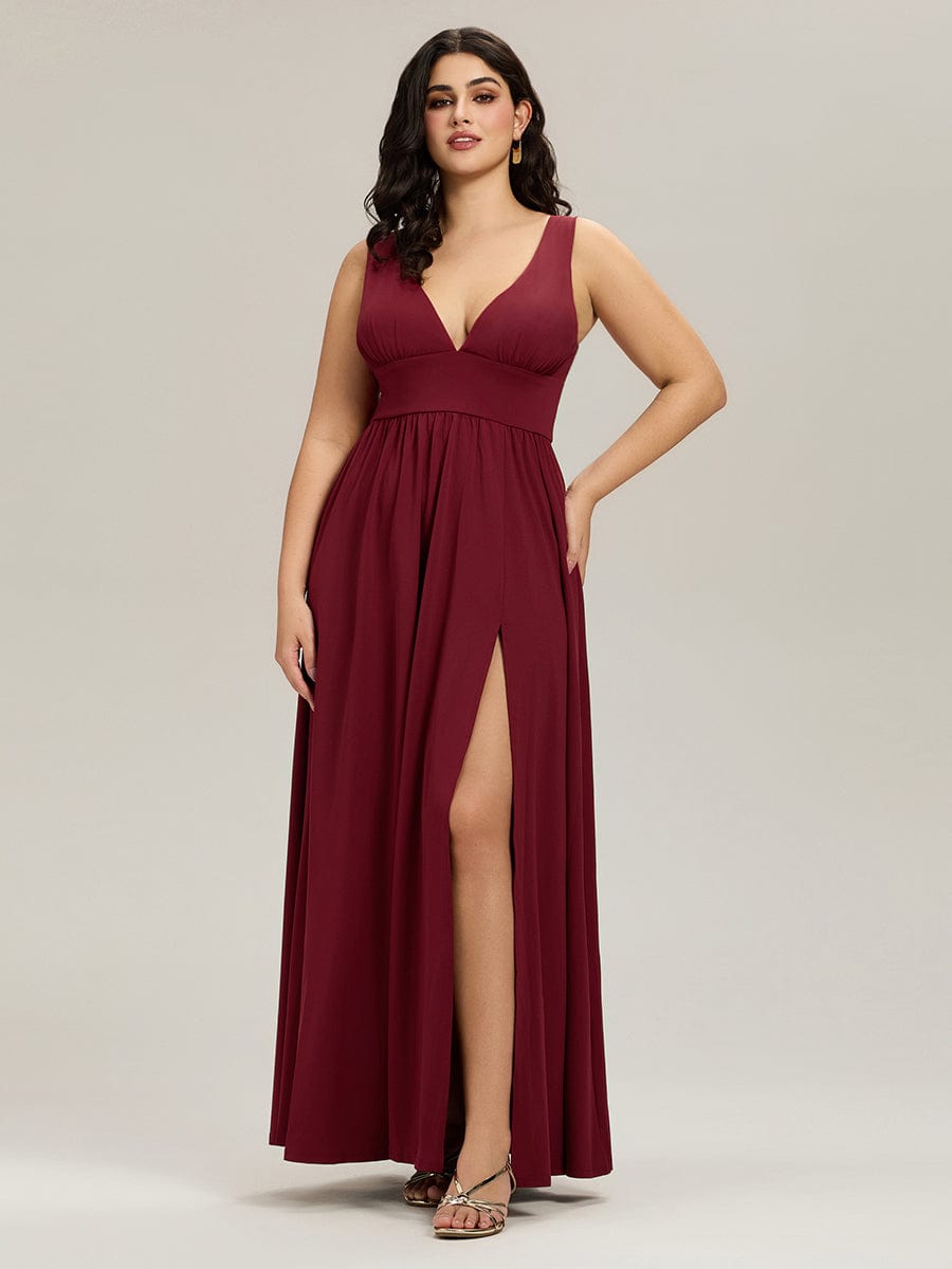 Mariella | Empire Waist V-Neck Sleeveless Maxi Dress