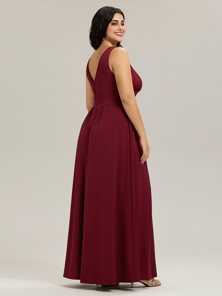 Mariella | Empire Waist V-Neck Sleeveless Maxi Dress