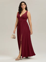 Mariella | Empire Waist V-Neck Sleeveless Maxi Dress