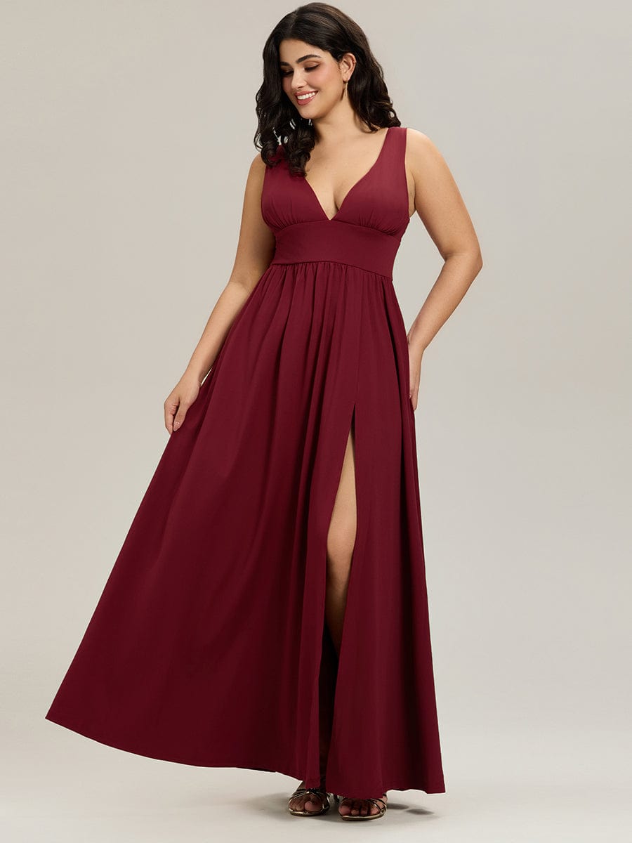 Mariella | Empire Waist V-Neck Sleeveless Maxi Dress