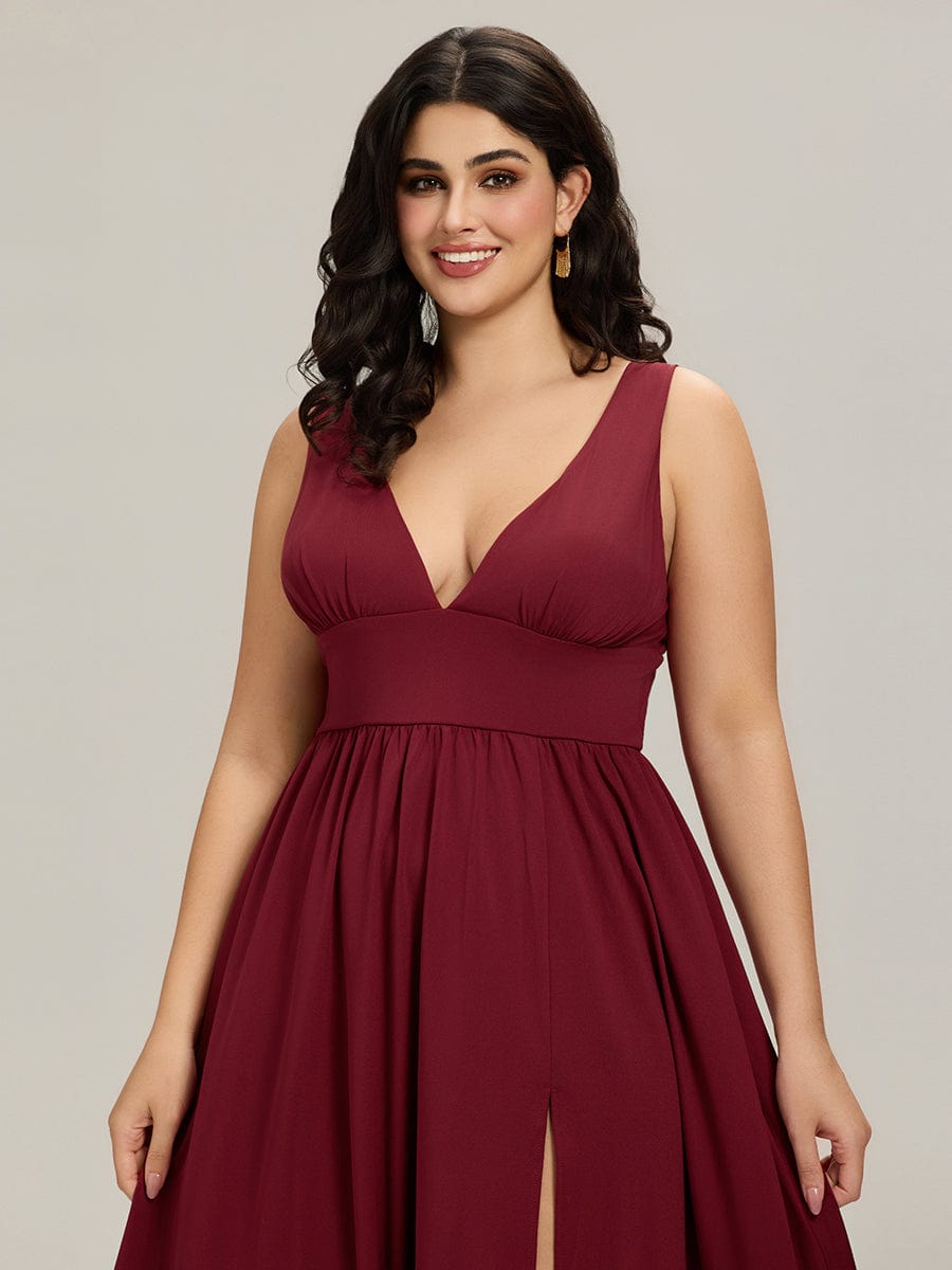 Mariella | Empire Waist V-Neck Sleeveless Maxi Dress