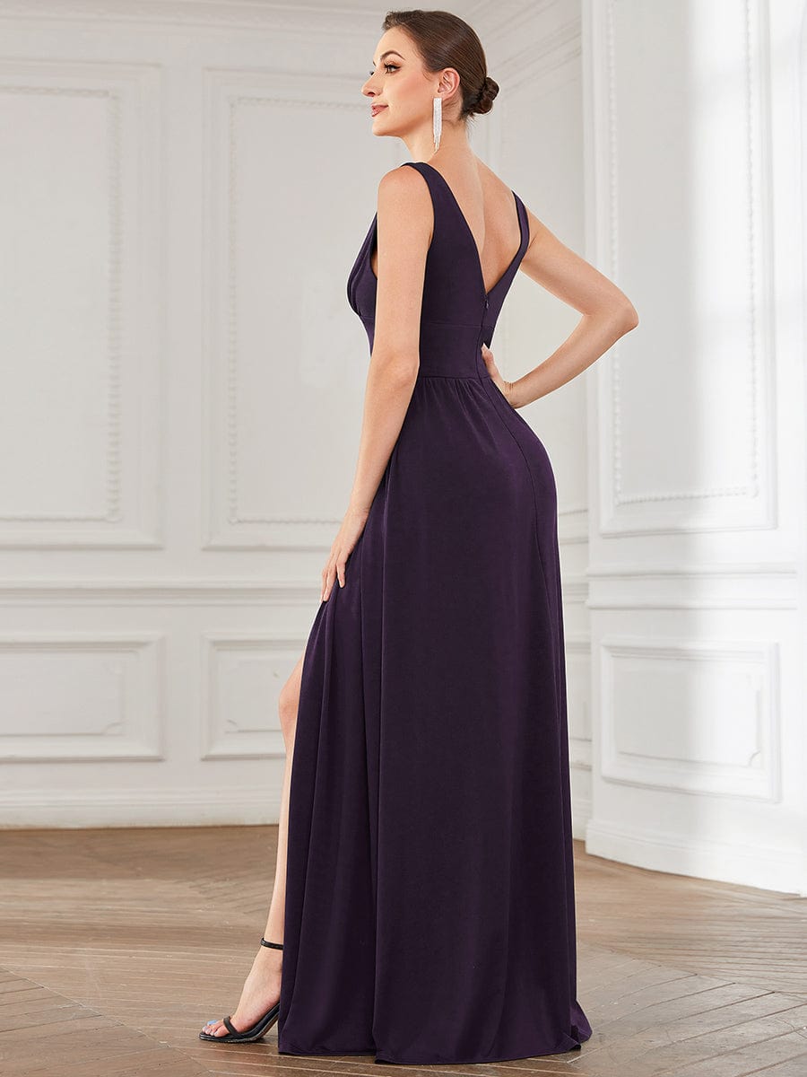 Mariella | Empire Waist V-Neck Sleeveless Maxi Dress