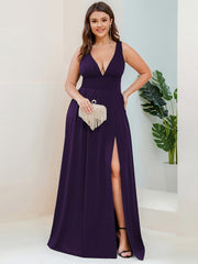 Mariella | Empire Waist V-Neck Sleeveless Maxi Dress