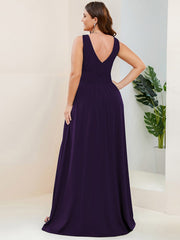Mariella | Empire Waist V-Neck Sleeveless Maxi Dress