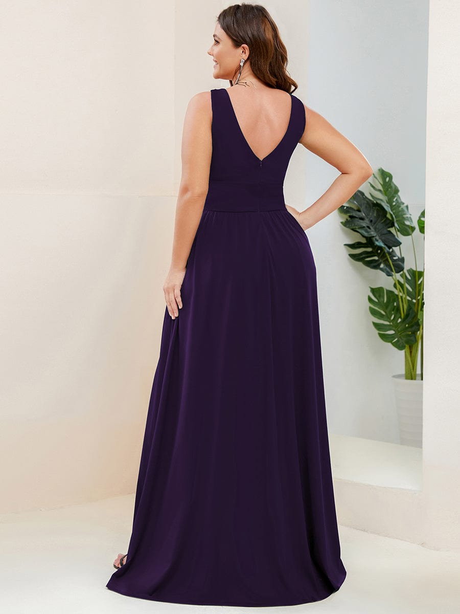 Mariella | Empire Waist V-Neck Sleeveless Maxi Dress