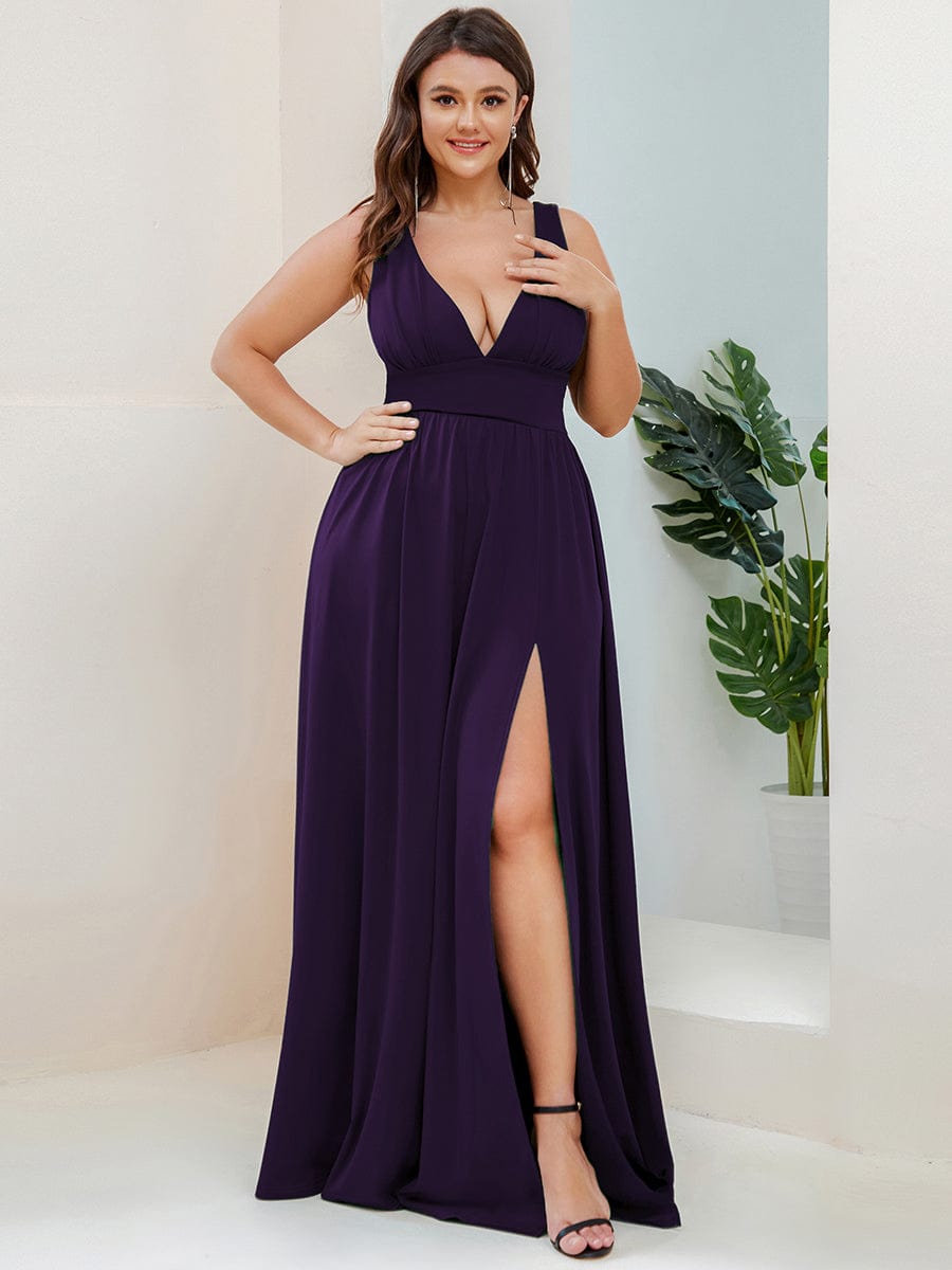 Mariella | Empire Waist V-Neck Sleeveless Maxi Dress