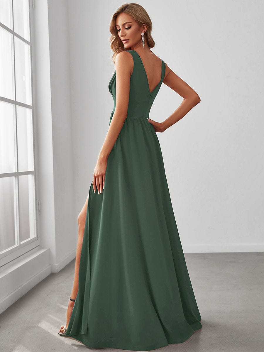Mariella | Empire Waist V-Neck Sleeveless Maxi Dress