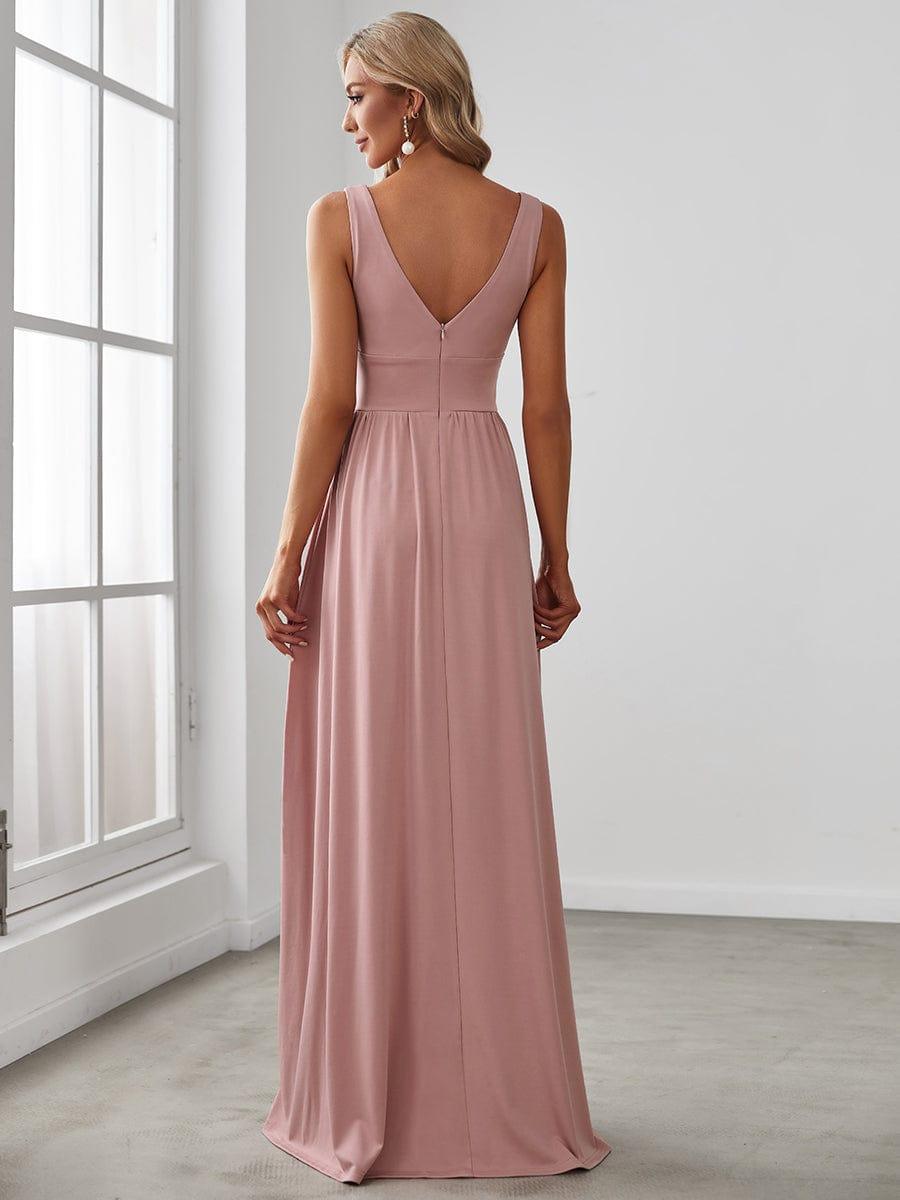 Mariella | Empire Waist V-Neck Sleeveless Maxi Dress