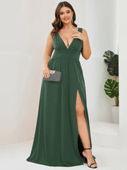 Mariella | Empire Waist V-Neck Sleeveless Maxi Dress