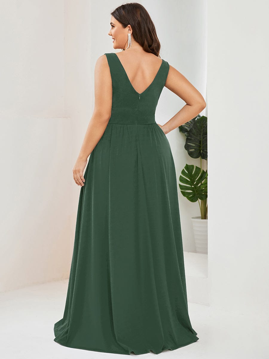 Mariella | Empire Waist V-Neck Sleeveless Maxi Dress