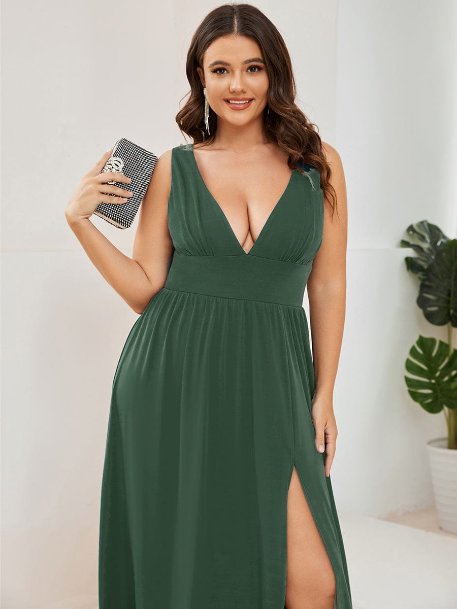 Mariella | Empire Waist V-Neck Sleeveless Maxi Dress