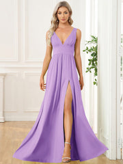 Mariella | Empire Waist V-Neck Sleeveless Maxi Dress