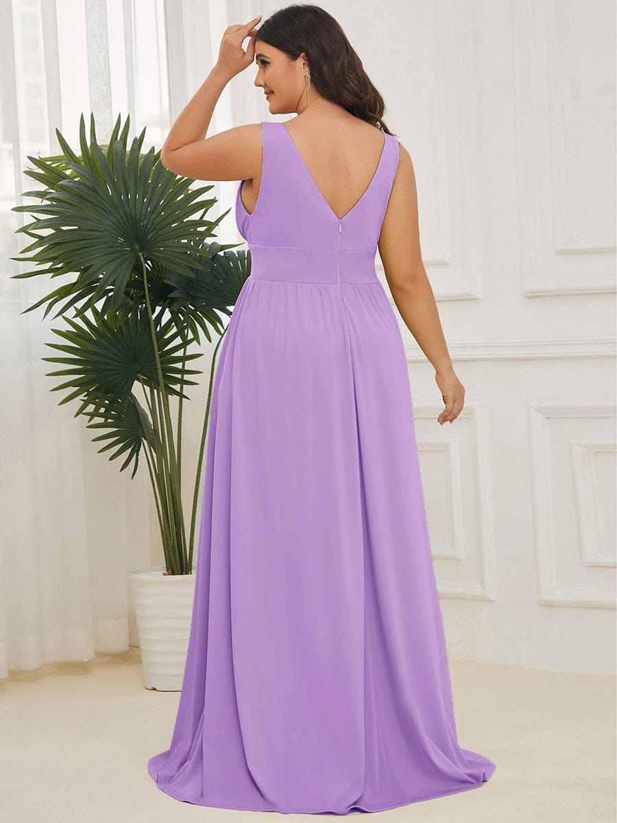 Mariella | Empire Waist V-Neck Sleeveless Maxi Dress
