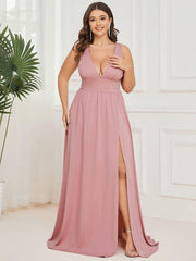 Mariella | Empire Waist V-Neck Sleeveless Maxi Dress