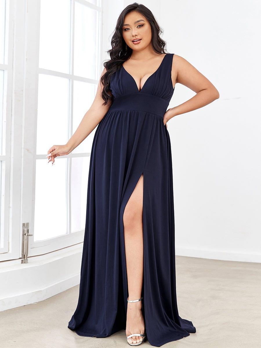 Mariella | Empire Waist V-Neck Sleeveless Maxi Dress