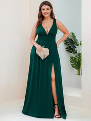 Mariella | Empire Waist V-Neck Sleeveless Maxi Dress