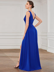 Mariella | Empire Waist V-Neck Sleeveless Maxi Dress