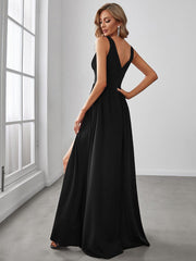 Mariella | Empire Waist V-Neck Sleeveless Maxi Dress