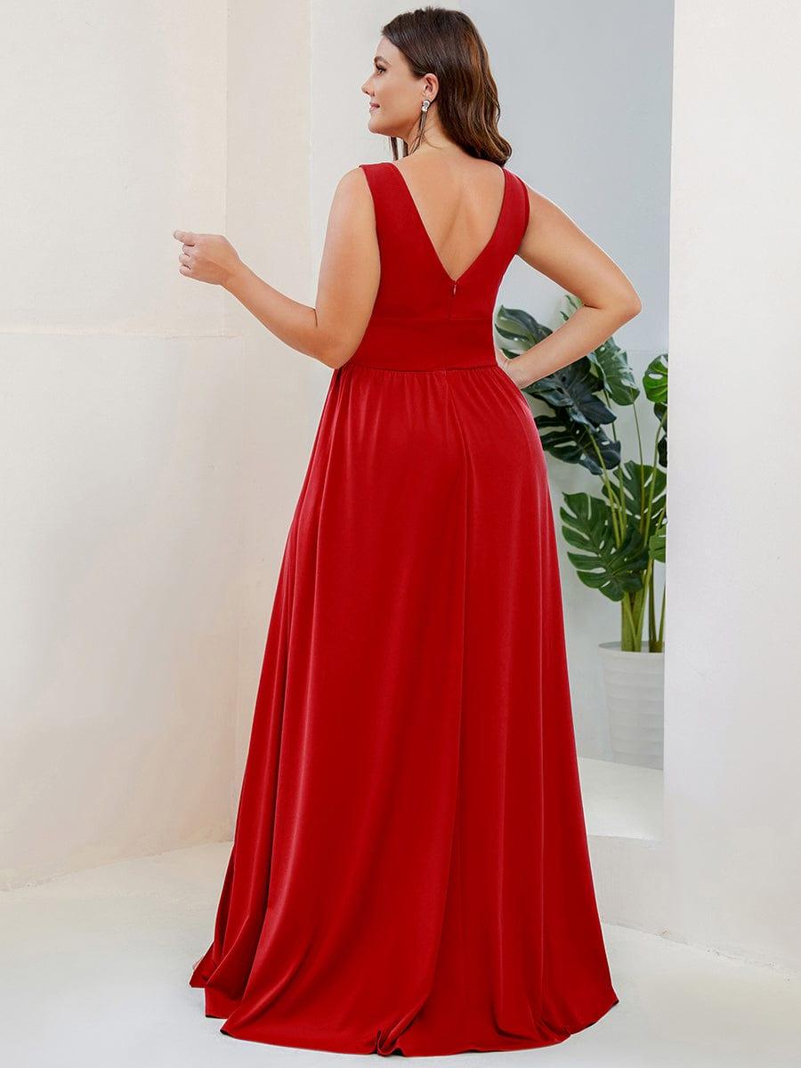 Mariella | Empire Waist V-Neck Sleeveless Maxi Dress