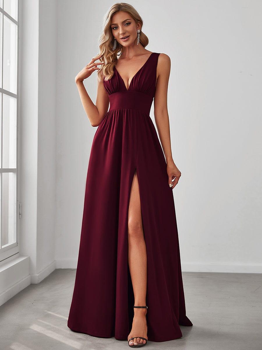 Mariella | Empire Waist V-Neck Sleeveless Maxi Dress