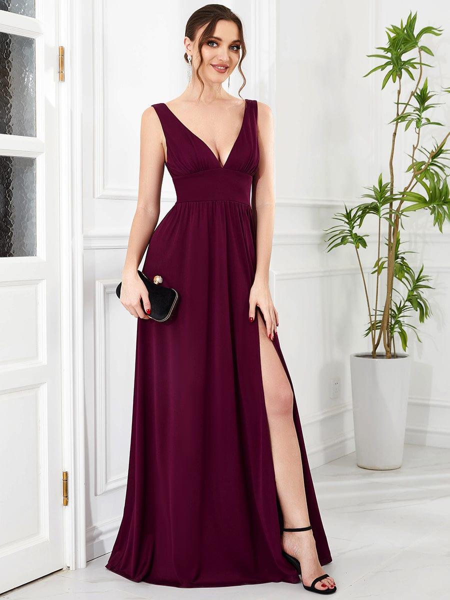 Mariella | Empire Waist V-Neck Sleeveless Maxi Dress