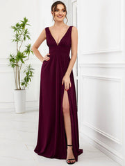 Mariella | Empire Waist V-Neck Sleeveless Maxi Dress