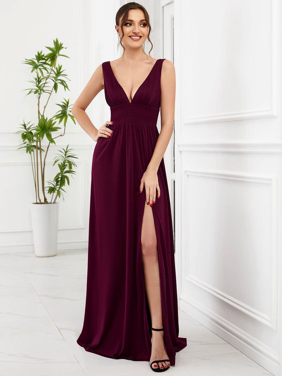 Mariella | Empire Waist V-Neck Sleeveless Maxi Dress