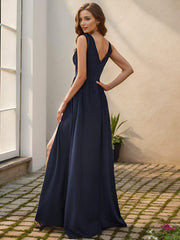 Mariella | Empire Waist V-Neck Sleeveless Maxi Dress