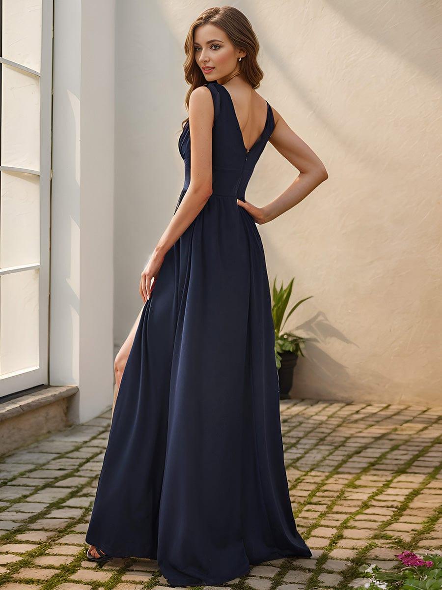 Mariella | Empire Waist V-Neck Sleeveless Maxi Dress