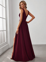 Mariella | Empire Waist V-Neck Sleeveless Maxi Dress