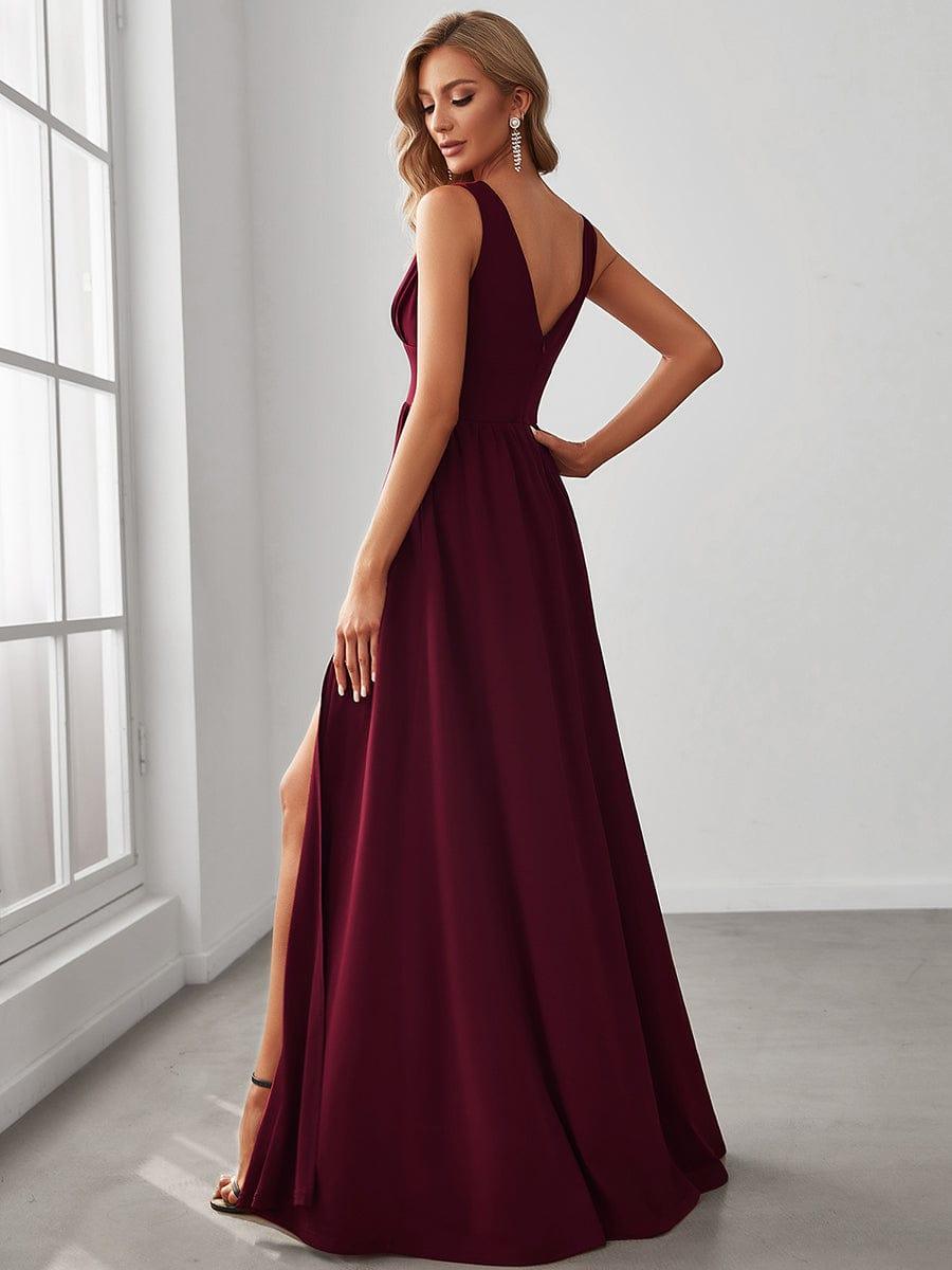 Mariella | Empire Waist V-Neck Sleeveless Maxi Dress
