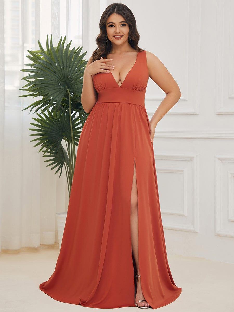 Mariella | Empire Waist V-Neck Sleeveless Maxi Dress