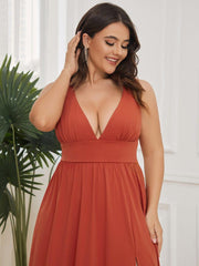 Mariella | Empire Waist V-Neck Sleeveless Maxi Dress
