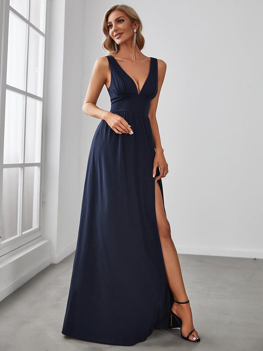 Mariella | Empire Waist V-Neck Sleeveless Maxi Dress