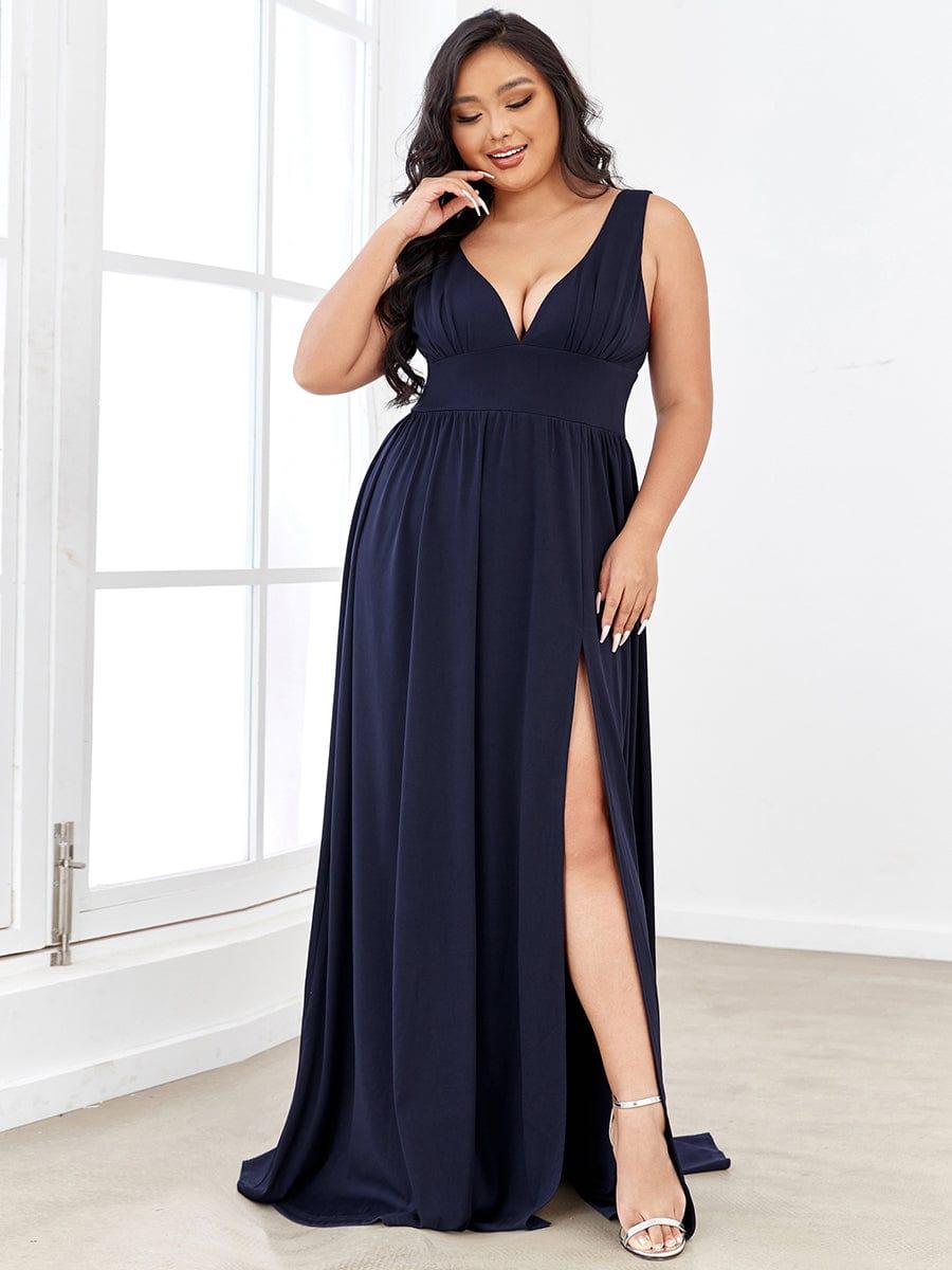 Mariella | Empire Waist V-Neck Sleeveless Maxi Dress