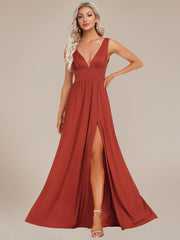 Mariella | Empire Waist V-Neck Sleeveless Maxi Dress