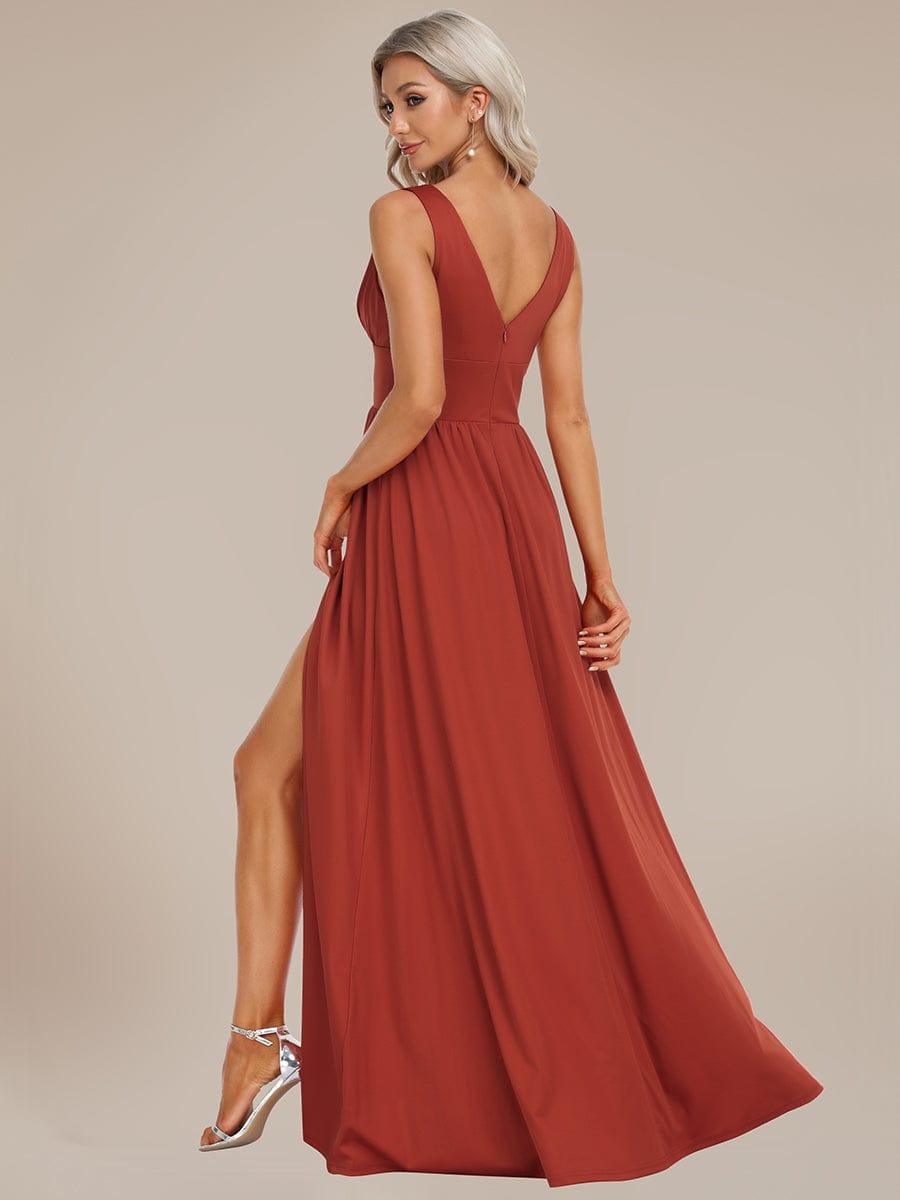 Mariella | Empire Waist V-Neck Sleeveless Maxi Dress