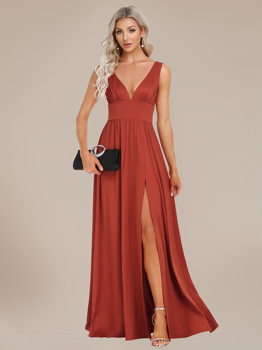 Mariella | Empire Waist V-Neck Sleeveless Maxi Dress