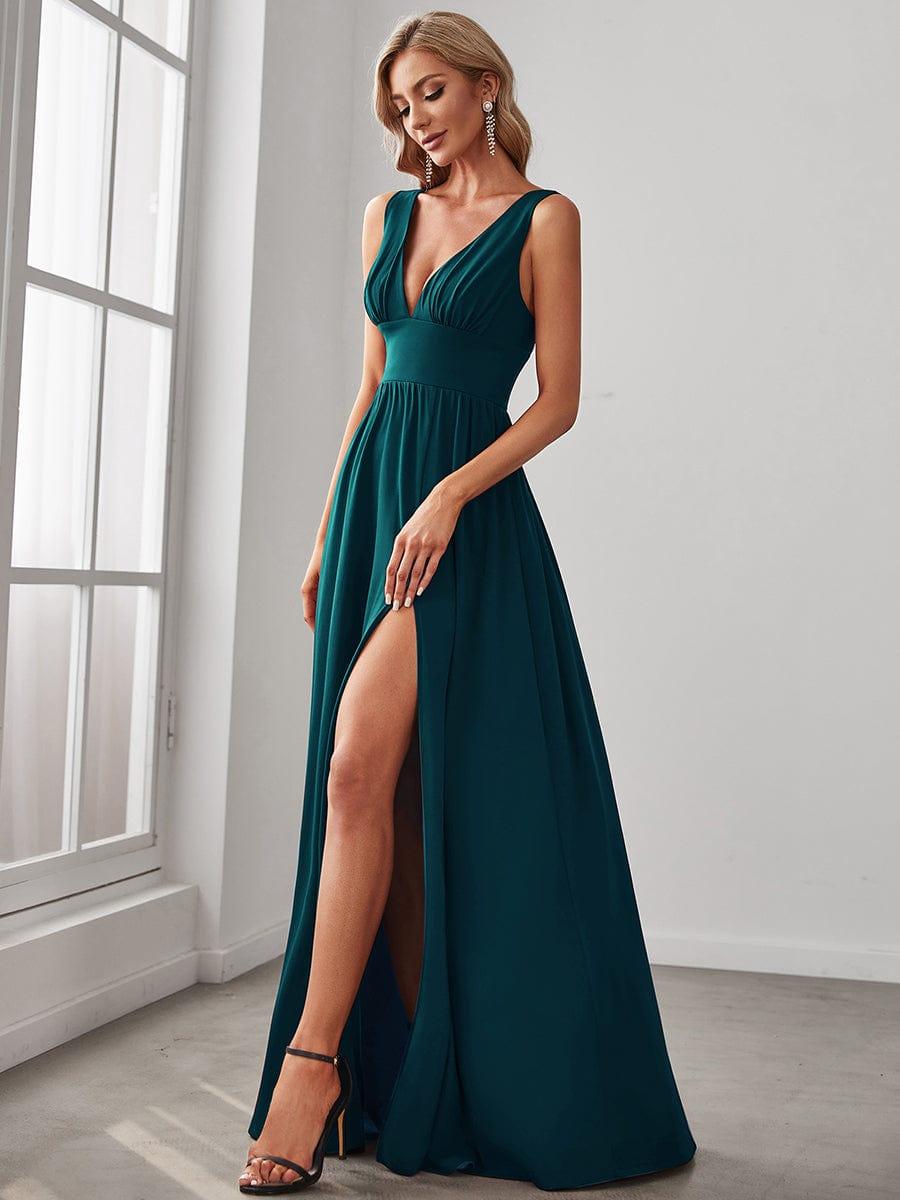 Mariella | Empire Waist V-Neck Sleeveless Maxi Dress