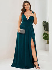 Mariella | Empire Waist V-Neck Sleeveless Maxi Dress