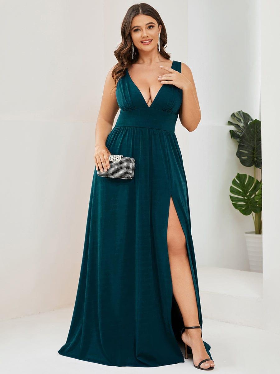 Mariella | Empire Waist V-Neck Sleeveless Maxi Dress