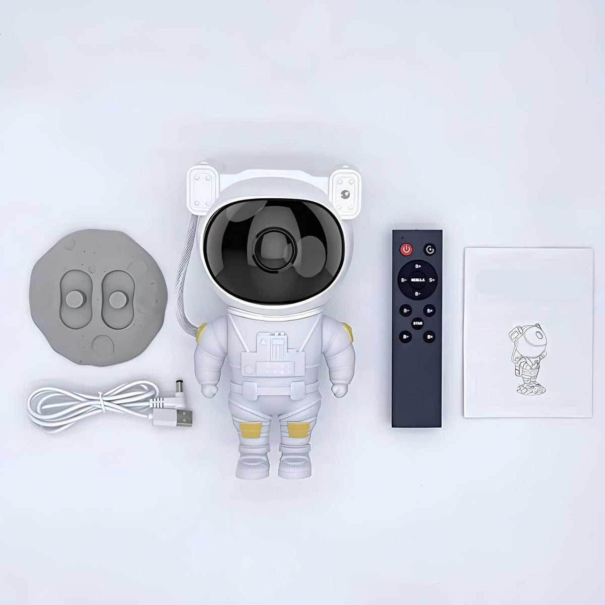 Martindale Astronaut Design Table Lamp with Star Projection – Ideal for Bedroom or Kids Room