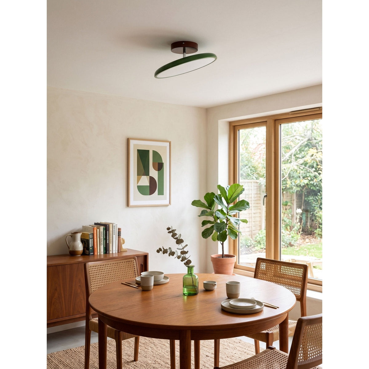 Matte Black Adjustable Ceiling Lamp with Soft Diffused Light – Ideal for Living Room or Bedroom
