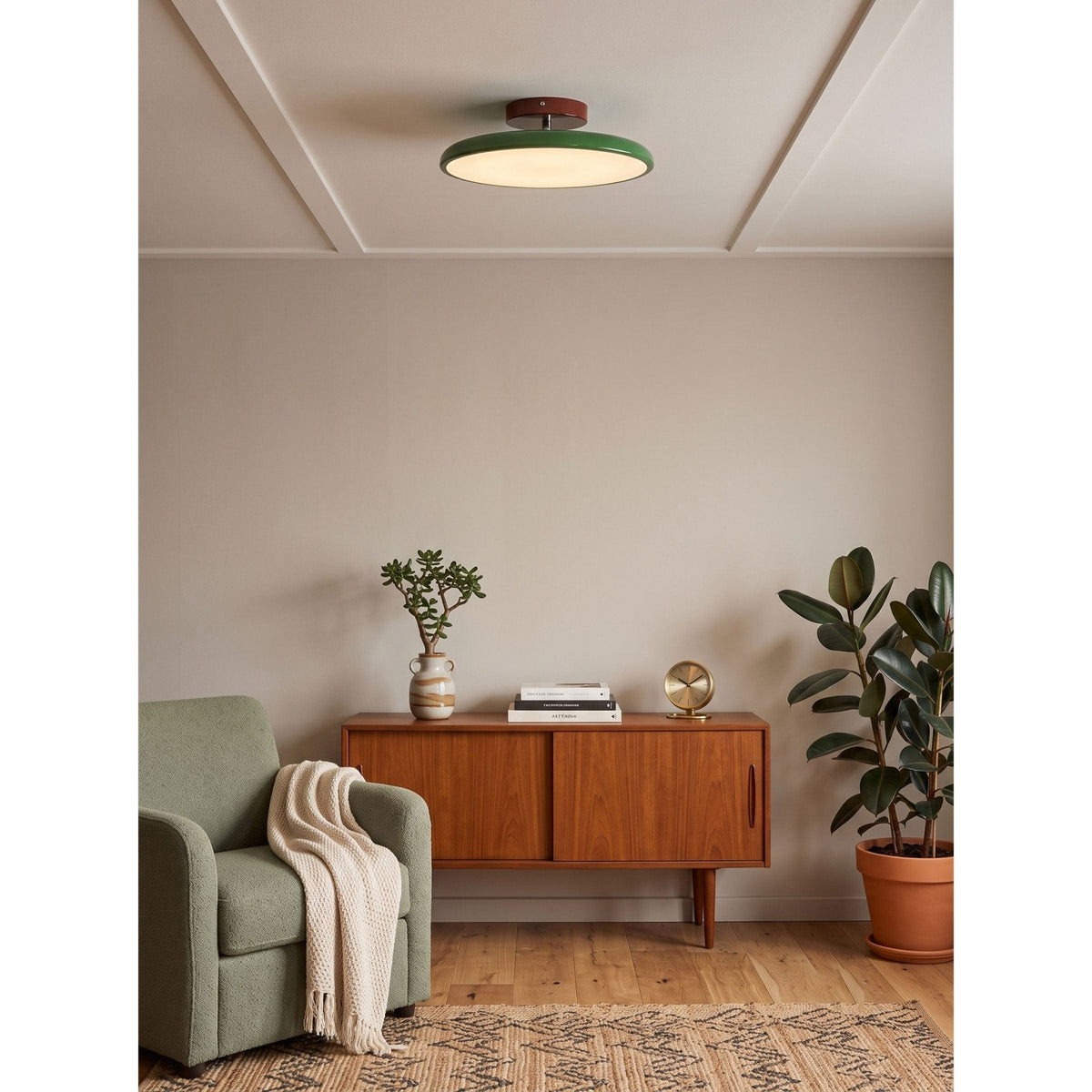 Matte Black Adjustable Ceiling Lamp with Soft Diffused Light – Ideal for Living Room or Bedroom
