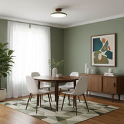 Matte Black Adjustable Ceiling Lamp with Soft Diffused Light – Ideal for Living Room or Bedroom
